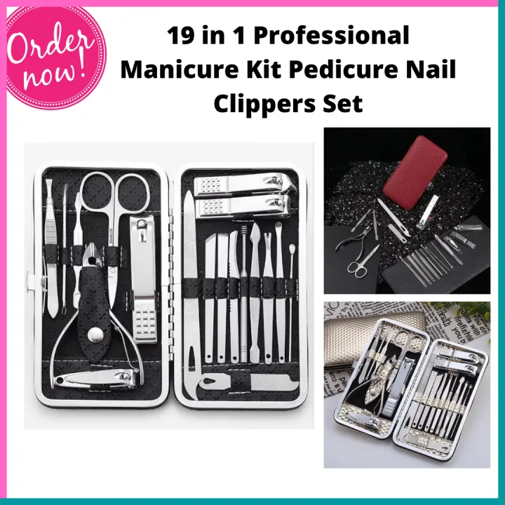 HIGH QUALITY 19 in 1 Manicure and Pedicure Set Stainless Tools Manicure