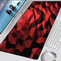 ❈◐❂ Mousepad New HD XXL Home Desk Mats MousePads Black Red Geometric Design Gamer Soft Anti-slip Carpet Office Mouse Mat Table Mat