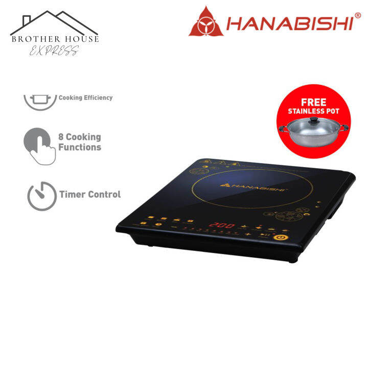 Hanabishi Induction Cooker with FREE stainless pot 8 preset functions