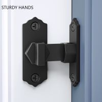 Zinc Alloy 90-degree Right Angle Door Bolt Sliding Door Lock Bathroom Door Latch Indoor Door Hasps Safety Anti-theft Buckle