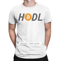 เสื้อยืดแขนสั้นคอกลมHODL Bitcoin T Shirts Cryptocurrency Crypto Btc Blockchain Mens Printed Tshirt Cotton O Neck Ch  JGW6