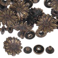 Snap Buttons Button Press Fastener Metal Fasteners Studs Sewing Snaps Kit Bronze Clothing Buckle Vintage Craft Retro Diy Tool