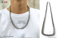 สร้อยคอHipsterกระดูกงู2ชั้น 8มิล เงิน necklace hiphop สแตนเลสแท้ Stainless แฟชั่นชาย แฟชั่นผู้หญิง 316l allacc