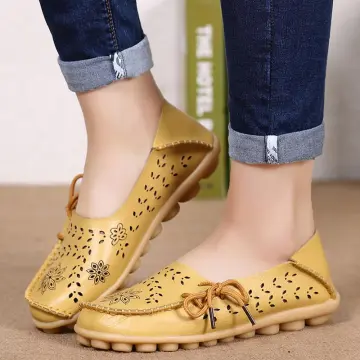 Real leather hot sale womens shoes