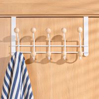 【YF】 Smooth 1 psc Hanging Type Iron Home Organizer Behind The Door Storage Hooks Scarf Hanger Towel Shelf