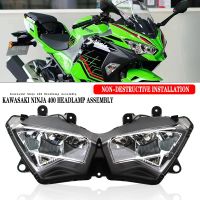 สำหรับ Kawasaki Ninja 400 250 NINJA400 2018 2019 2020 2021 2023 636ไฟหน้ารถมอเตอร์ไซค์แบบ LED-เครื่องประดับโคมไฟส่วนประกอบไฟหน้ามอเตอร์ไซด์