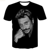 Hallyday (สต็อกเพียงพอ) 3D Printed Johnny T-shirt Unisex Summer Fashion Casual Short Sleeve Harajuku Streetwear T-shirt Hip Hop Tee Topsคุณภาพสูง size:S-5XL