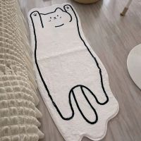 Nordic Cartoon Rug Bedroom Bedside Carpet Cute Cat Soft Floor Mat Bathroom Non Slip Doormat for Home Decor