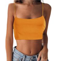 Women y Top, Sling Solid Color Slim Low Chest Tank, Summer Hollow Back Wild Fashion Top Shirt