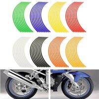 ✿❈ 16 Strips Wheel Sticker Reflective Rim Stripe Tape Bike Motorcycle 17 18 Inch Stickers For Honda CBR600RR CB1000R CB600F CBR125R