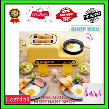 7Holes Breakfast Sandwich Maker Cooker Machine Toaster Egg Burger Bread  Oven