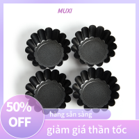 ?【HOT SALE】MUXI แม่พิมพ์ถาดทำคัพเค้กทาร์ตคีชแบบนอนสติก4ชิ้น ล็อตแม่พิมพ์อบทาร์ตไข่