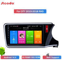 ACODO 2 Din 2 + 32G RHDรถวิทยุAndroid 12 Mirror Linkเครื่องเล่นมัลติมีเดียหน้าจอสัมผัสเครื่องเสียงรถยนต์สเตอริโอสำหรับHonda CITY 2015 2016 2017 2018ขวาหางเสือระบบนำทางGPS