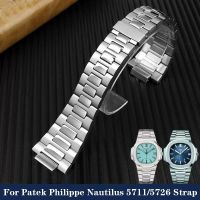 Watch Accessories strap for Patek Philippe Nautilus 5711/5726 fine steel Strap male convex stainless steel watchbands 25mmx13mm