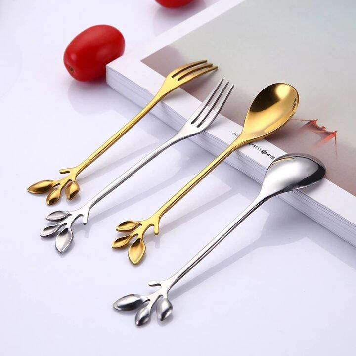 stainless-steel-flower-shaped-leaf-antlers-spoon-small-mini-metal-coffee-spoon-stirring-spoon-tea-spoon-tea-spoon-gif