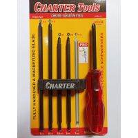 พร้อมส่ง--+สุด ไขควงตอก ตอกกระแทก ตรา CHARTER ขนาด10 นิ้ว พร้อมหัวเปลี่ยน 5 ดอก ลดราคาถูกสุด ไขควง ชุดไขควง คีม ประแจ สว่าน ค้อน  อุปกรณ์ เครื่องมือช่าง