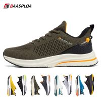 Baasploa Lightweight Running Shoes For Men 2023 MenS Designer Mesh Casual Sneakers Lace-Up Male Outdoor Sports Tennis Shoe