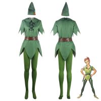 Disney Peter Pan Cosplay Costume Set Tops Pants Hats Accessories Suit Halloween Prop