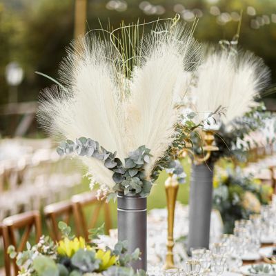 【DT】 hot  10Pcs Artificial Black Pampas Grass Bouquet for Home Bedroom Room Wedding Decoration Fake Plant Simulation Dried Flower ReedTH