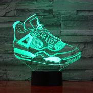 Đèn LED 3D Đèn Ngủ Ảo Ảnh Acrylic Dấu Hiệu Giày Thể Thao Quà Tặng RGB Nhấp