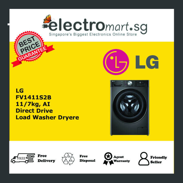 LG FV1411S2B AI Direct Drive Front Load Washing Machine 11KG Lazada