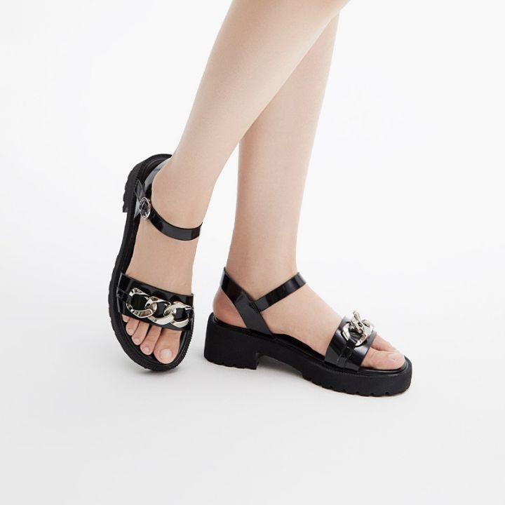 josiny-high-heels-sandals-korean-womens-shoes-black-rubber-4-5cm-height