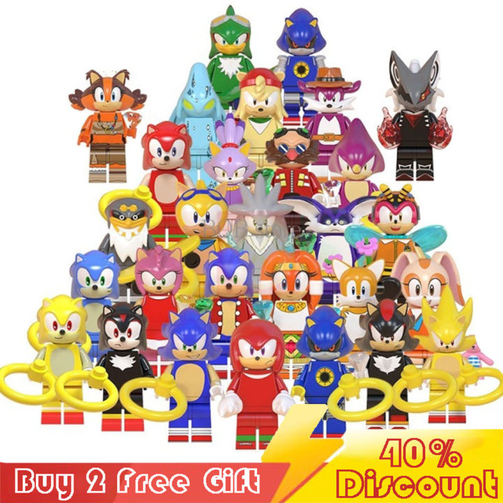 Sonic the Hedgehog Minifigures Amy Rose Shadow Sonic Action Figures ...