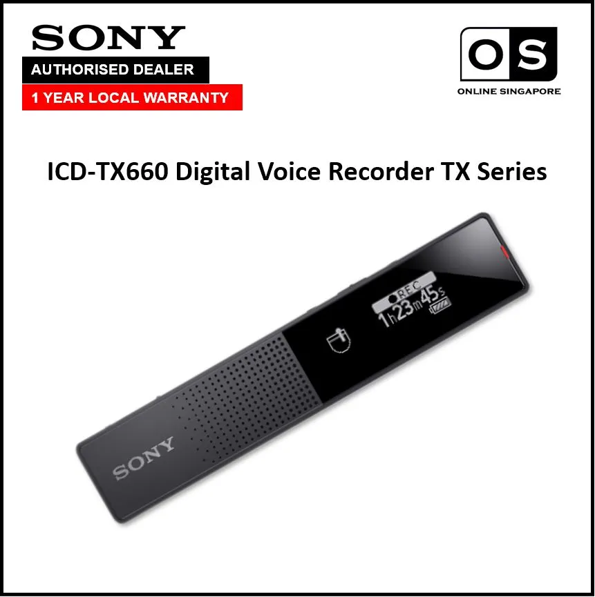 Online Singapore - Sony ICD-TX660 Digital Voice Recorder TX Series