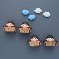 Japanese creative girl cartoon asks for a cute girl refrigerator magnet micro-landscape decoration super cute doll magnetic