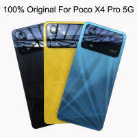 Original สำหรับ Xiaomi POCO X4 Pro 5G กระจกด้านหลังแบตเตอรี่ด้านหลังเคสประตูแผง X4Pro พร้อมการเปลี่ยนเลนส์กล้อง-DDDH MALL