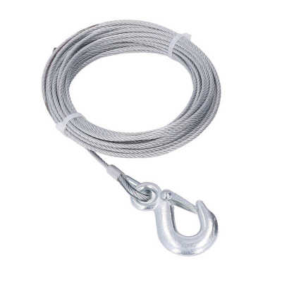 Towing Ropes Winch Wire Rope 4mmx12m Cable 2000LBS Strength Stainless Steel Galvanized Replacement Winch Galvanized Rope