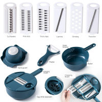 12PCS Vegetable Chopper Carrots Potatoes Grater Manually Multi-function Vegetable Cutter with Guard Planer Kitchen Artifact