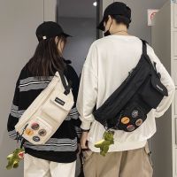 Ulzzang Korean Fashion Nylon Big Capacity Men Pouch Bag Chest Pack Waist Bag Crossbody Bag for Men Birthday Gift 【JULE】