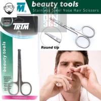 Trim Nose Hair Scissors กรรไกรตัดขนจมูก ปลายกลมกันบาด สแตนเลส (ตัดขนจมูก-ปลายมน)