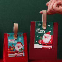 5/10pcs Christmas Gift Box Santa Claus Candy Dragee Box Merry Christmas Packaging New Year 2024 Xmas Wrapping Gift Bags Supplies Gift Wrapping  Bags