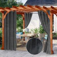 Outdoor Patio Curtain Panels Water Repellent Curtains Screening Voile Sheer Drapes Garden Gazebo Cortinas Gardening Decor