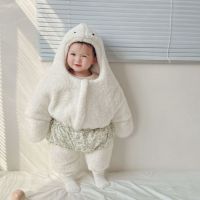 ฤดูหนาวใหม่ผ้าห่มเด็ก Cuddle ผ้าห่ม Jumpsuits เด็กสีทึบขนสัตว์ Lamb Cuddle ขนแกะหนาผ้าห่ม E21389