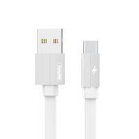 REMAX RC-094a 2M 2.4A USB เพื่อ USB-C / Type-C อะลูมินัมอัลลอยถักเร็วสายเคเบิลข้อมูลสายชาร์จ (สีขาว)