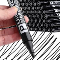 8 Pcs Permanent Paint Marker Pen Waterproof Black Pen for Tyre Oily Markers Quick Drying Signature Pen Stationery Supplies Highlighters Markers