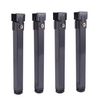 4 Pcs Adjustable Height Clamping Tube Metal Square Bed Lifting Table Legs for Tatami Bed Frame Fixed Support Feet