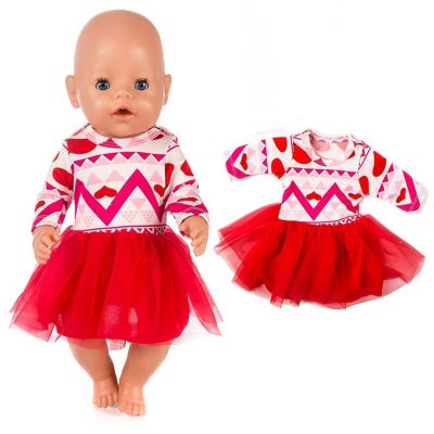 43cm Baby New Born Doll Dress Hat for 18 quot; Girl Doll Clothes Accessories Toys Skirt