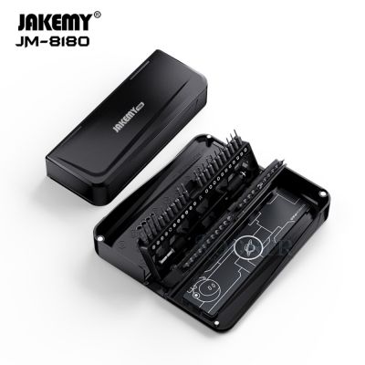 JM-8180 JAKEMY สว่านสกรูชุดไขควงแม่นยำฟิลลิปเฮกซ์แม่เหล็ก CR-V สำหรับอุปกรณ์ทำมือซ่อมอิเล็กทรอนิกส์ iPhone PC