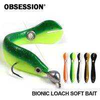 OBSESSION 10pcs 6g10cm Loach เหยื่อ BASS PIKE ปลาเทราท์ตกปลาเหยื่อ Bouncing Lure จำลอง Bionic ซิลิโคนหาง Wobbler เหยื่อ-Cailine