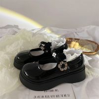 SiSi Pet【Free Shipping ส่งฟรี】 Mary Jane รองเท้าหนังสีขาวรองเท้าเดี่ยว,รองเท้าหนังสตรี2023ฤดูร้อน