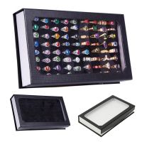 70 Hot Sale Fashion Rectangle Jewelry Display Tray Holder 72 Holes Rings Storage Case Box