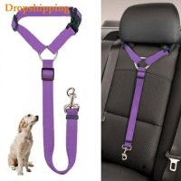 Nylon Dog Seatbelts Safety Pet Car Seat Belt Adjustable Dog Leash Headrest Restraint Harnes Strap for Vehicle Dog Accessories Collars