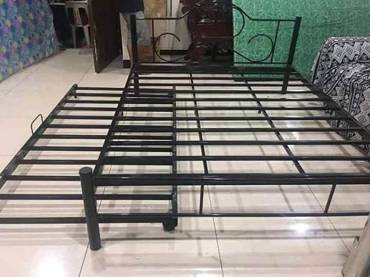 STEEL BED QUEEN SIZE WITH PULLOUT FRAME ONLY Lazada PH