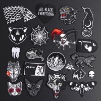 【YF】♛△✻  Wolf Leopard Web Patches Pokers Appliques Iron Jeans Badges