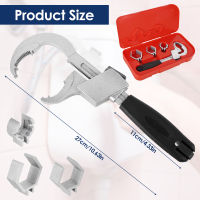 4-in-1 Bath Wrench Universal Adjustable Multifunctional Double Head Wrench Water Spanner Bathroom Faucet Repair Hand Tool