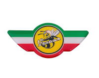 โลโก้งานเรซิ่น แต่งเวสป้า  ผึ้ง Motorcycle Decal Italian Sticker Motorcycle Logo Vespa Logo Angry Bee